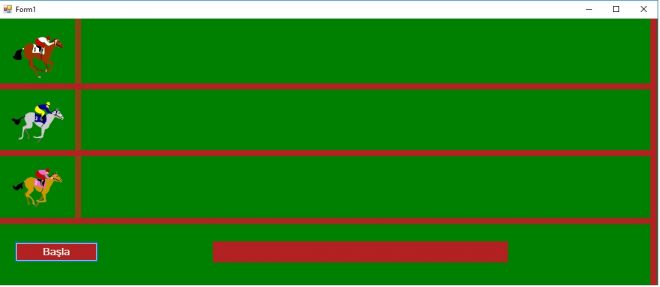 c# at yarışı oyunu uygulaması